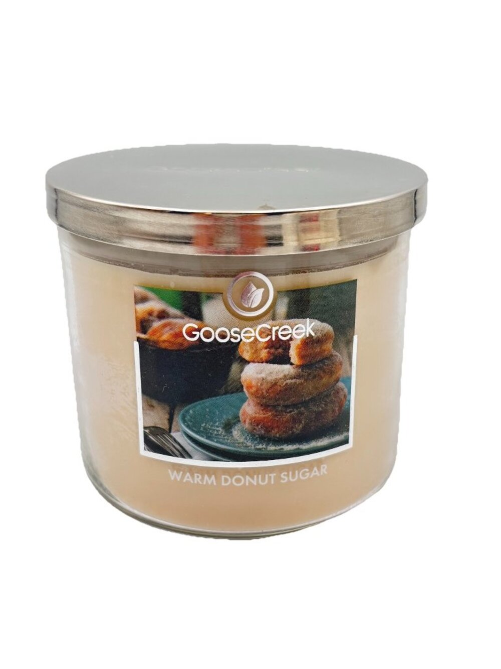 Goose Creek Warm Donut Sugar 3 wick Candle 14.5 oz Jar Cinnamon Dough Vanilla